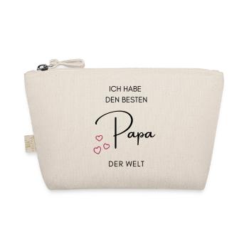 Ich habe den besten Papa der Welt - Schriftzug - Bio-Täschchen - Natur - Vorne