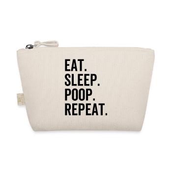 Eat Sleep Poop Repeat - Organic Pouch - nature - Front