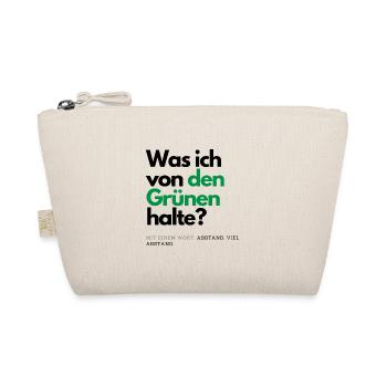 Motto - Was ich von den Grünen halte ? - Bio-Täschchen - Natur - Vorne