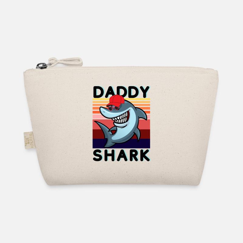 Retro Daddy Shark Organic Pouch