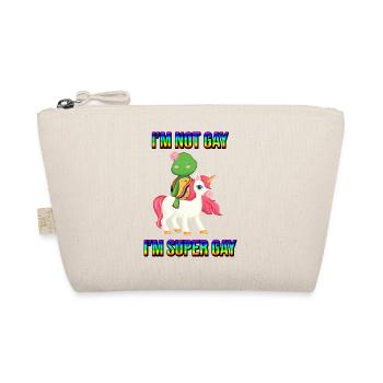 turtle on unicorn lgbt armored animal rainbow - Organic Pouch - nature - Front