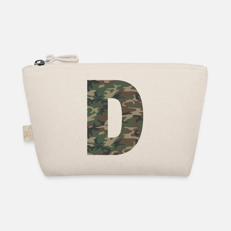 Lettre D difficile dans le motif de camouflage! Trousse biologique