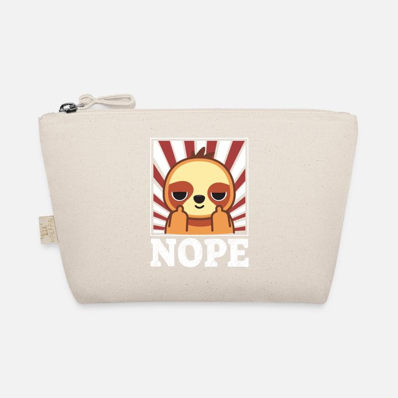 Nope - Faultier mit Mittelfinger - Bio-Täschchen - Natur