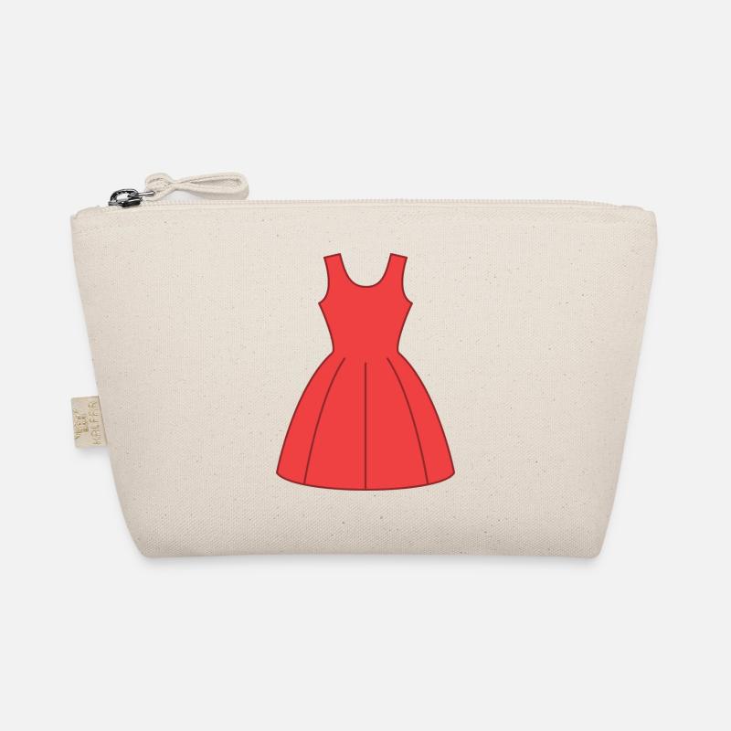 Rotes Kleid - Bio-Täschchen - Natur