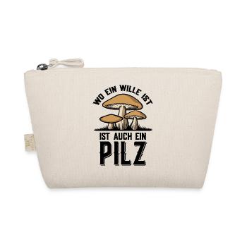 WO EIN WILLE IST AUCH EIN PILZ PILZSAMMLER PILZE - Bio-Täschchen - Natur - Vorne