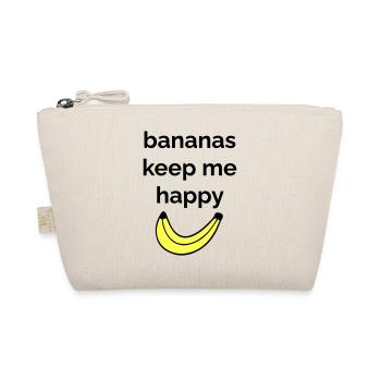 Bananas keep me happy - Organic Pouch - nature - Front