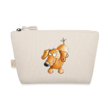 Happy Dachshund I Dachshund I Teckel I Dog - Organic Pouch - nature - Front