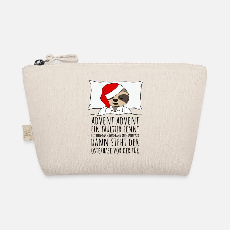 Advent Advent ein Faultier pennt lustige Sprüche - Bio-Täschchen - Natur