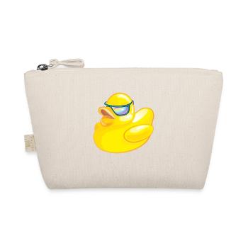 Gelbe Kühle Gummiente - Bio-Täschchen - Natur - Vorne