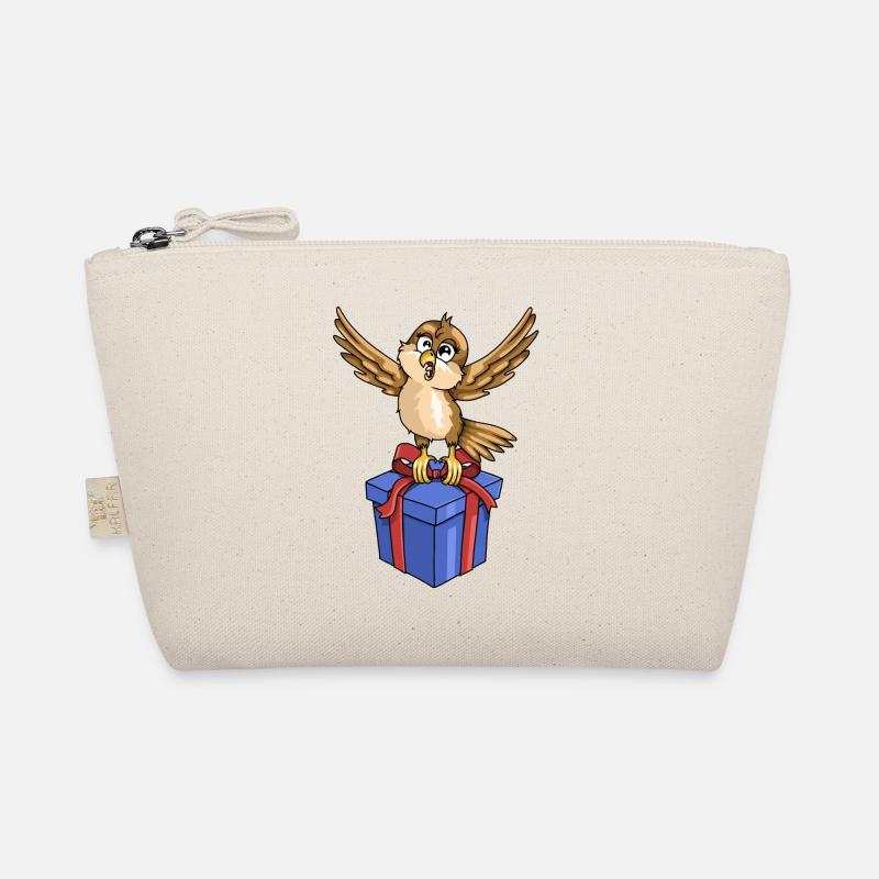 Funny bird with gift Organic Pouch