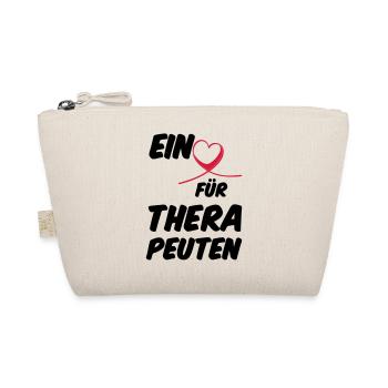 Herz für Therapeuten Geschenk - Bio-Täschchen - Natur - Vorne