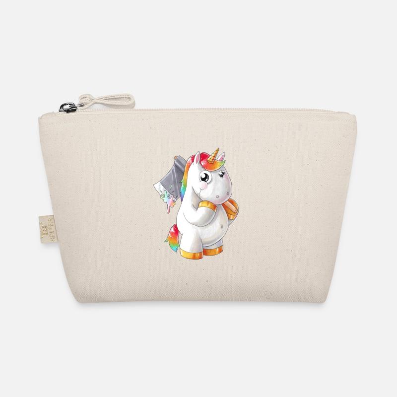 Comic Einhorn mit Axt Bio-Täschchen