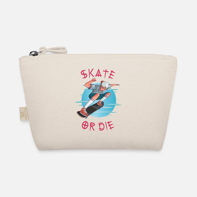 Skate oder stirb Skateboarder Junge Bio-Täschchen