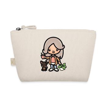 Cute toca girl - Aesthetic game character and dog - Organic Pouch - nature - Front