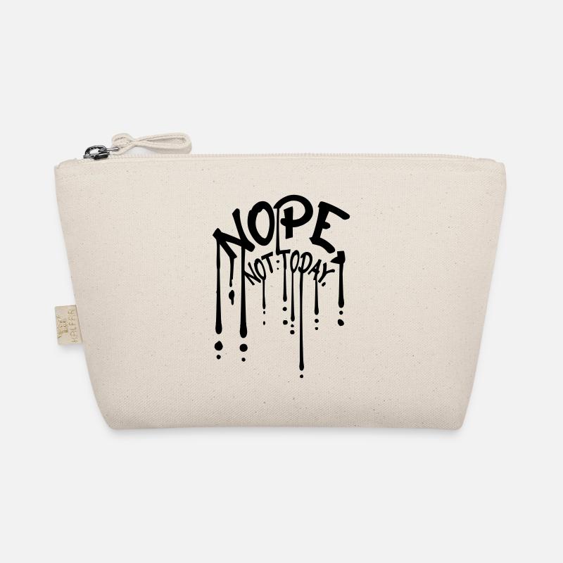 Graffiti Tropfen Nope - Bio-Täschchen - Natur