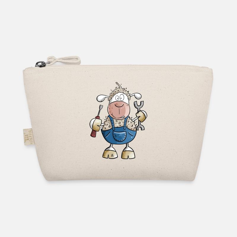 Mechanic sheep with pun I screwdriver Organic Pouch