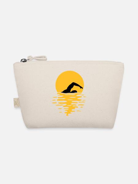 Meer Sonne Schwimmer - Bio-Täschchen - Natur - Vorne