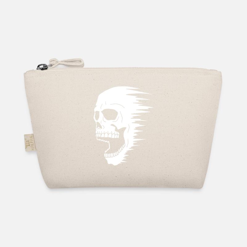 White skull and speed Organic Pouch