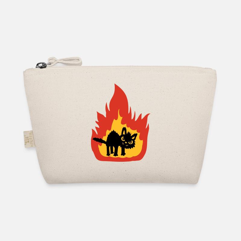 Brennende heiße Katze Bio-Täschchen