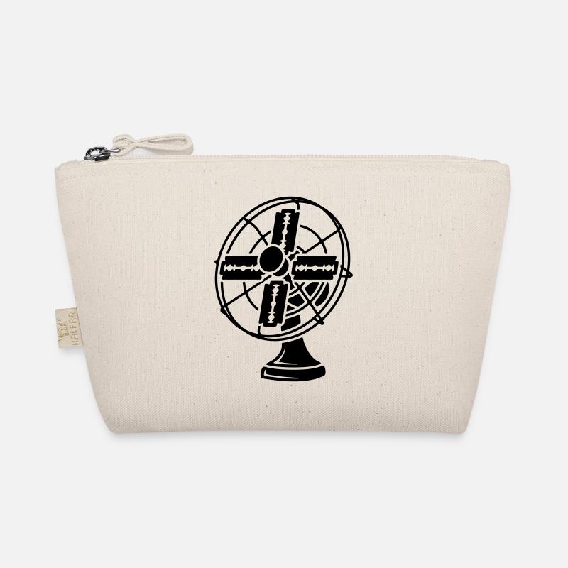 Fan with razor blades - Organic Pouch - nature