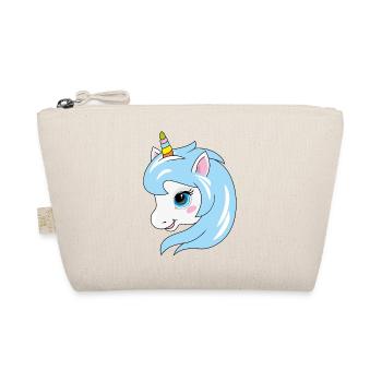 Portrait of a cute smiling unicorn - Organic Pouch - nature - Front