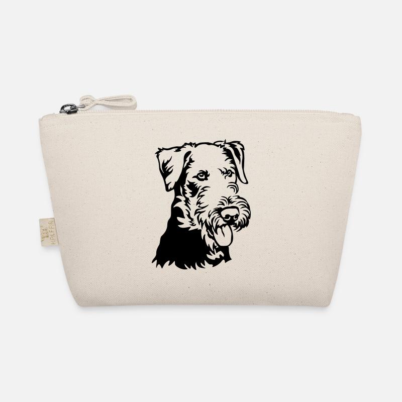 Airedale Terrier Head Organic Pouch