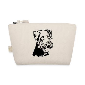 Airedale Terrier Head - Organic Pouch - nature - Front