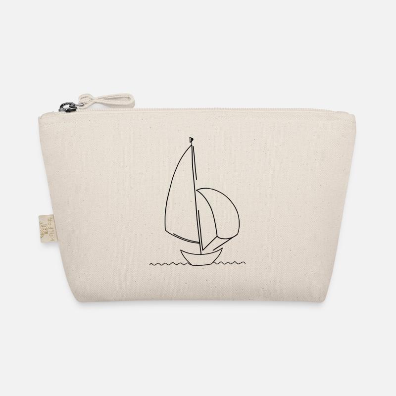 Segelboot, Spinnaker, Minimal, Regatta, Design Bio-Täschchen