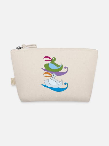 seagull pair colorful - Organic Pouch - nature