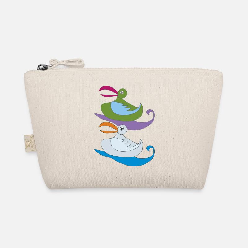 seagull pair colorful Organic Pouch