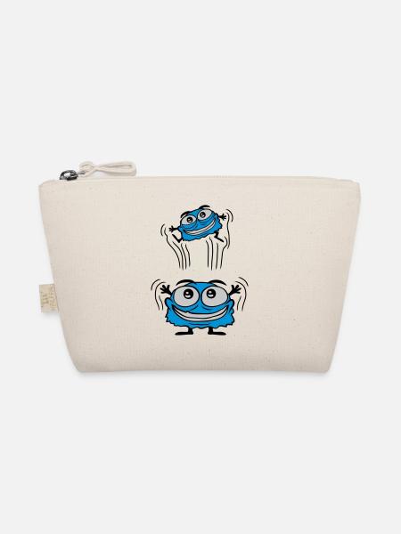 Papa Monster throws child - Organic Pouch - nature - Front