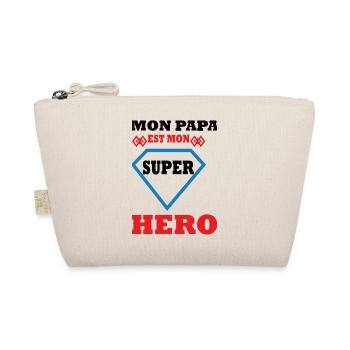 Mon papa est mon super hero - Trousse biologique - nature - Devant