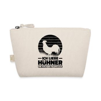 Ich liebe Hühner die kacken Frühstück. Bauernhof - Bio-Täschchen - Natur - Vorne