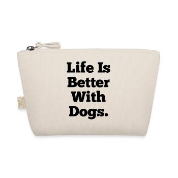 Life Is Better With Dogs - Organic Pouch - nature - Front