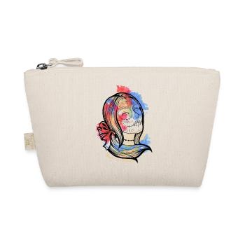 A Beautiful and Funny Watercolor Calavera Design - Organic Pouch - nature - Front