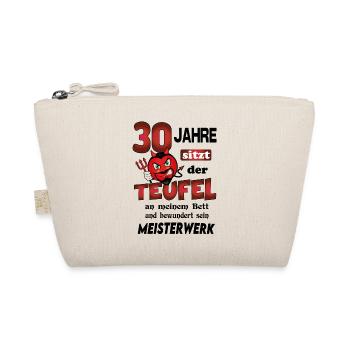 Geburtstag Lustig Teufel Devil Alter Jahre 30 - Bio-Täschchen - Natur - Vorne