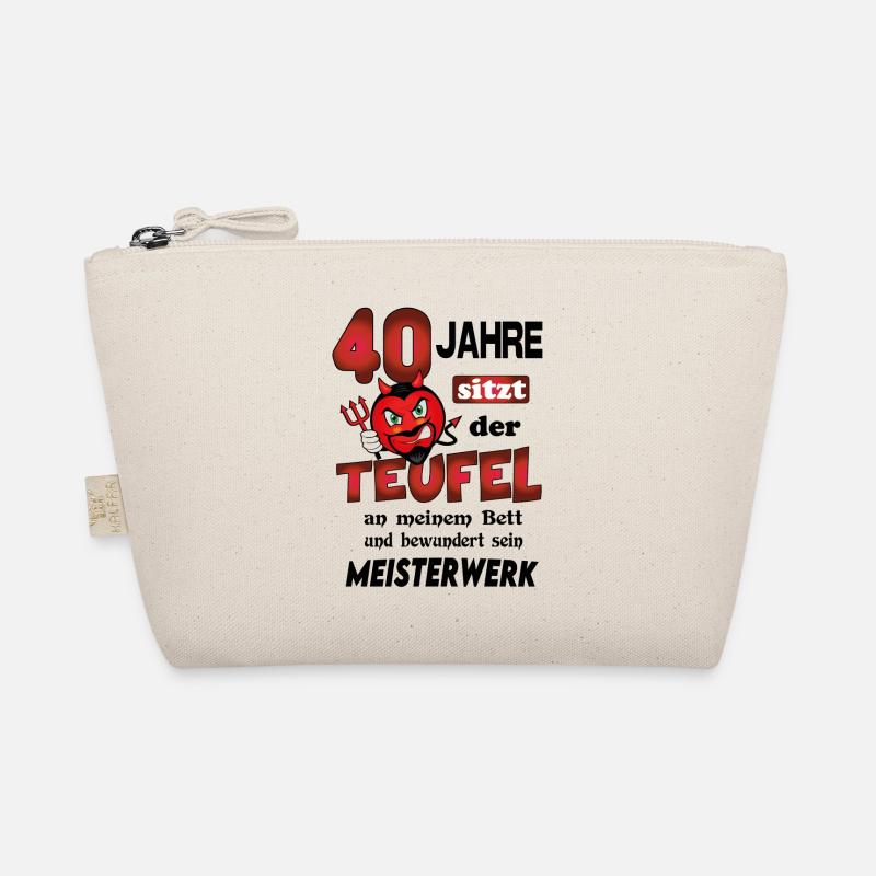 Geburtstag Lustig Teufel Devil Alter Jahre 40 - Bio-Täschchen - Natur