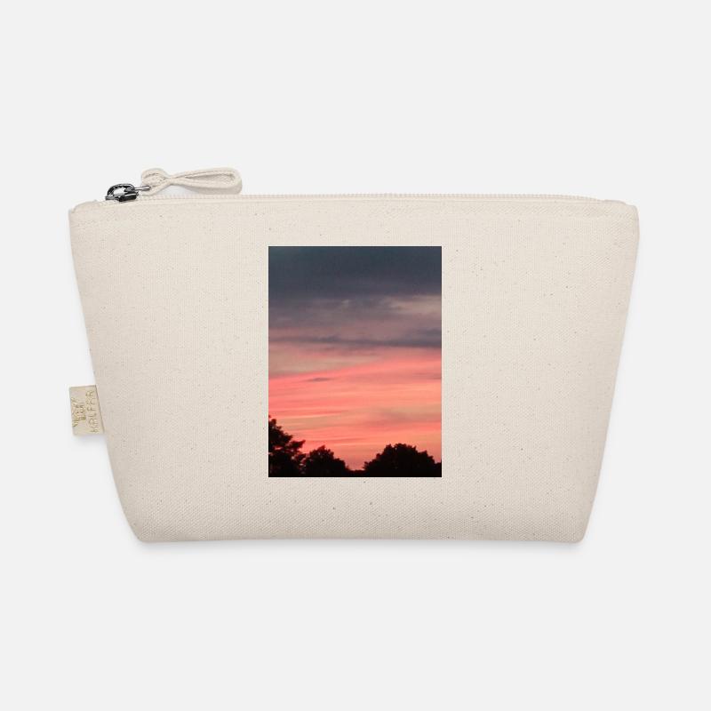 Sun Sunset Trees Pink Clouds Organic Pouch