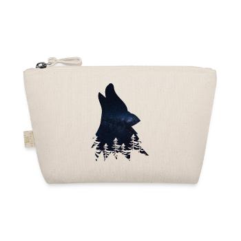 Wolf silhouette - Bio-Täschchen - Natur - Vorne