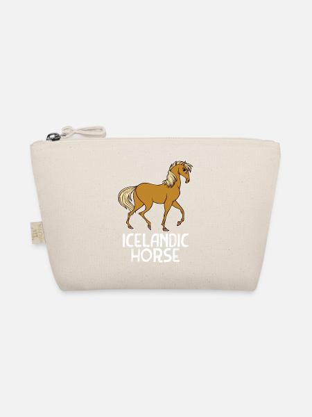 Haflinger Pferde Pferdenarr Statement Islandpferde - Bio-Täschchen - Natur