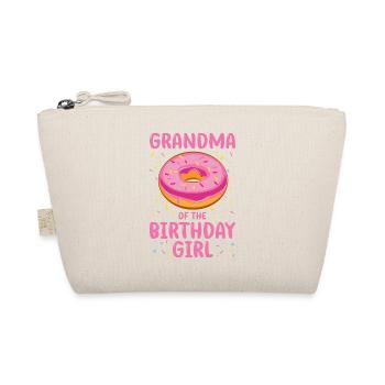 Grandma of the birthday girl girl - Organic Pouch - nature - Front