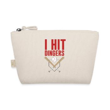 I Hit Dingers Baseball - Organic Pouch - nature - Front