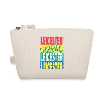 Leicester England UK City Font Skyline Home - Organic Pouch - nature - Front