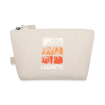 Lanzarote Sommer Sonne Strand Meer Palmen Urlaub - Bio-Täschchen - Natur - Vorne