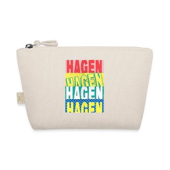 Hagen Deutschland Stadt Schrift Skyline Heimat - Bio-Täschchen - Natur - Vorne