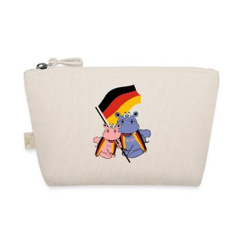 fahne fussball germany hippo hippo kinder baby - Organic Pouch - nature - Front