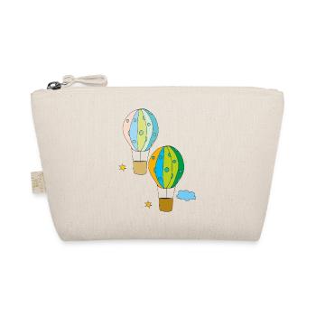 hot air balloon 2-fold - Organic Pouch - nature - Front