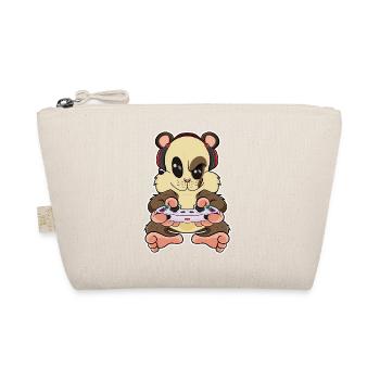 Hamster With Gaming Controller I Funny Gaming I - Organic Pouch - nature - Front