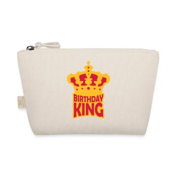 Birthday King Party Logo - Organic Pouch - nature - Front