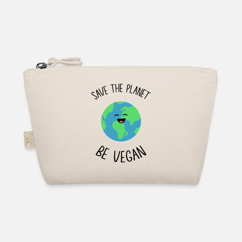 Rette den Planeten, sei vegan - Bio-Täschchen - Natur